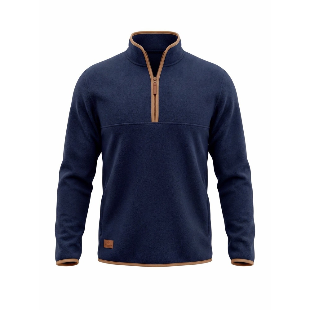 Vintage L Point Zero Snow Fleece Blue Pullover Quarter Zip